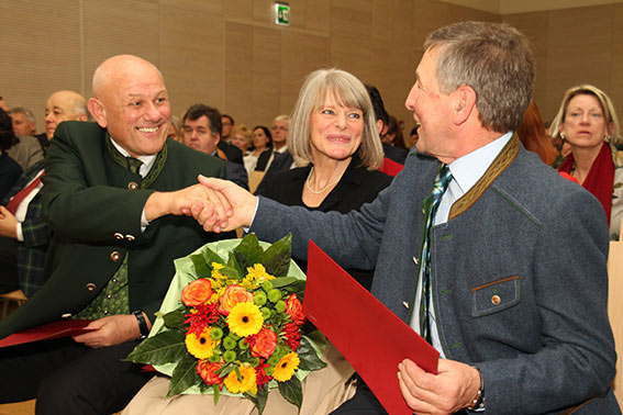 Die Preisträger Karl Buchgraber, Gerlind Weber und Eduard Paminger