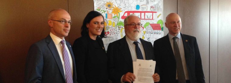 Franz Maier, Elisabeth Köstinger, Miguel Arias Cañete und Jeremy Wates