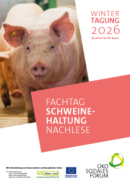 Wintertagung 2026. Nachlese Fachtag Schweinehaltung. Cover. Bild: © Daniel Willinger