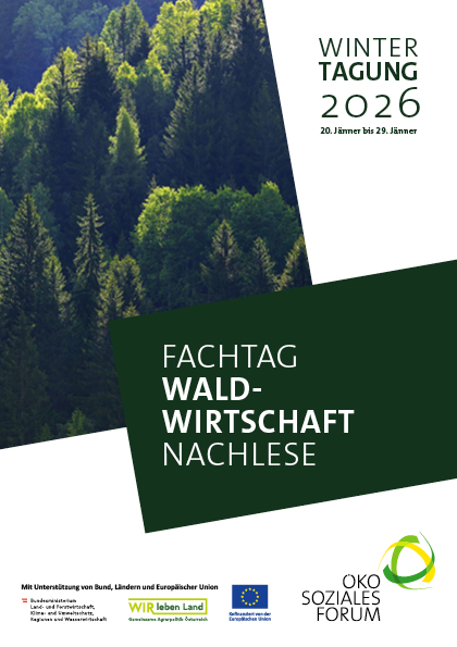 Wintertagung 2026. Nachlese Fachtag Waldwirtschaft. Cover. Bild: © BMLUK/Alexander Haiden