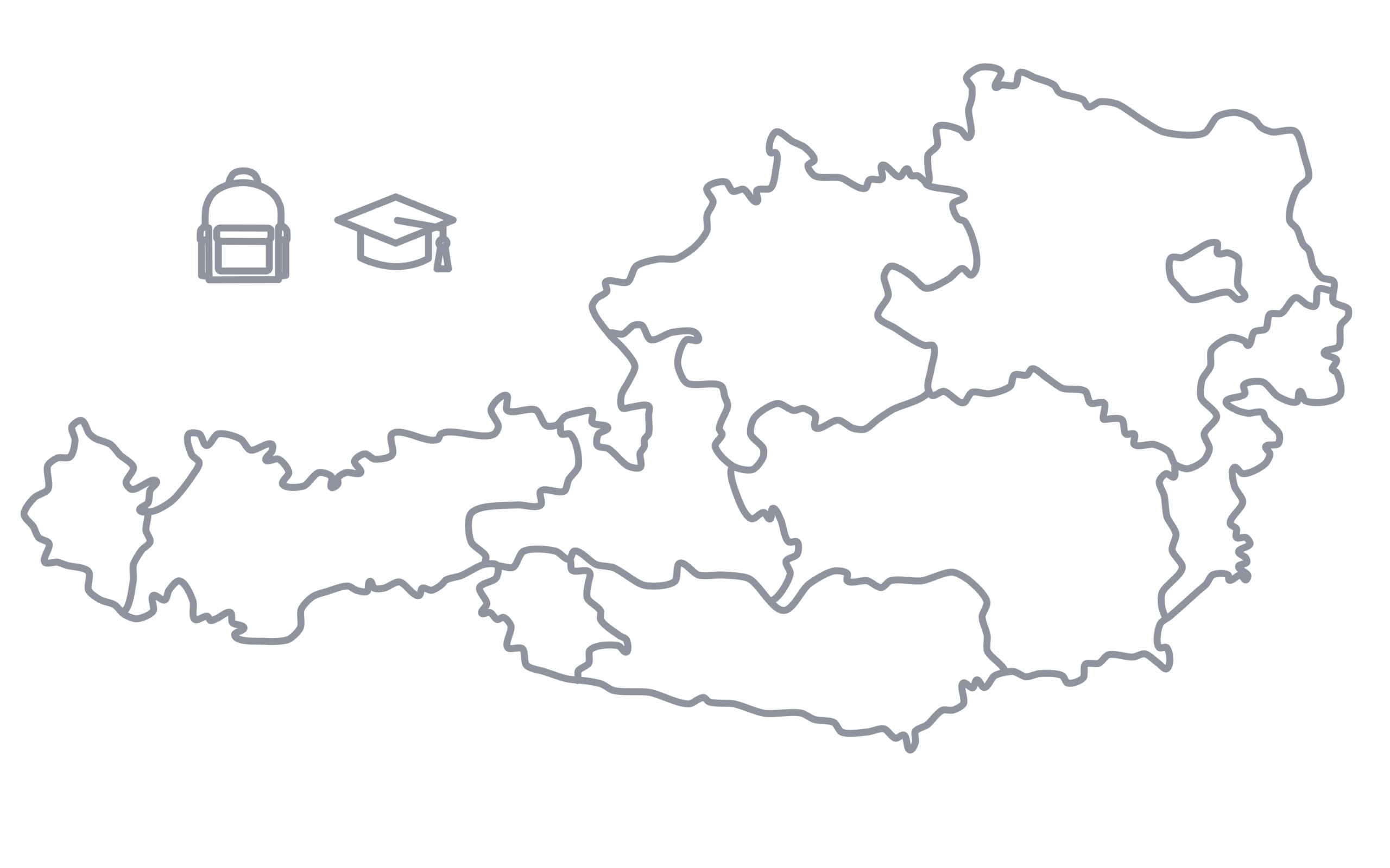 Karte von Österreich