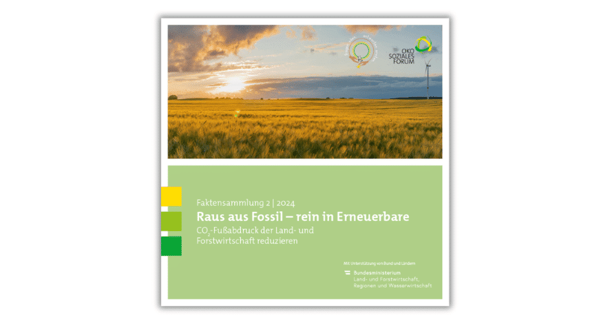 Raus aus Fossil &ndash; rein in Erneuerbare
